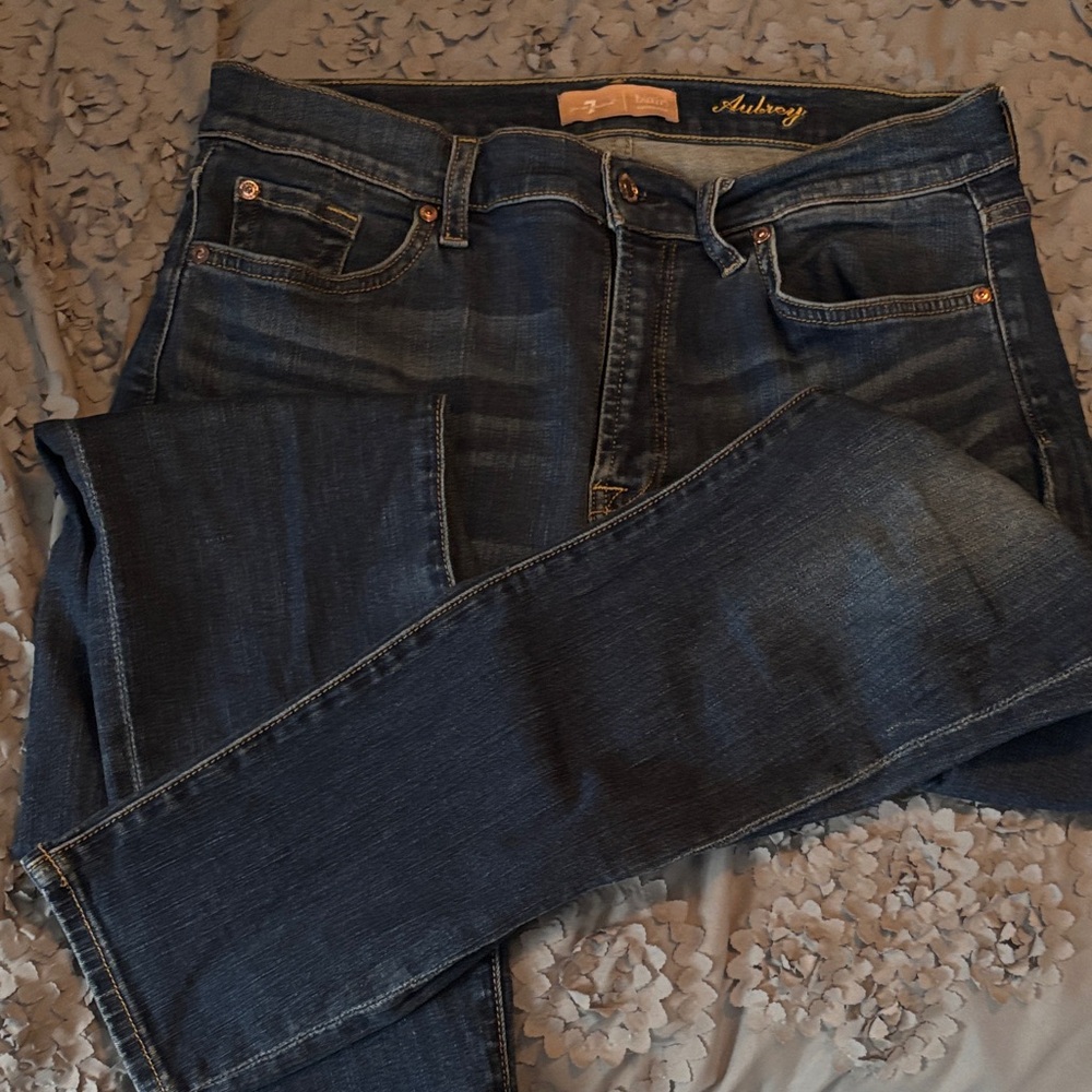 7 For All Mankind Aubrey Dark Wash Skinny Jeans size 31